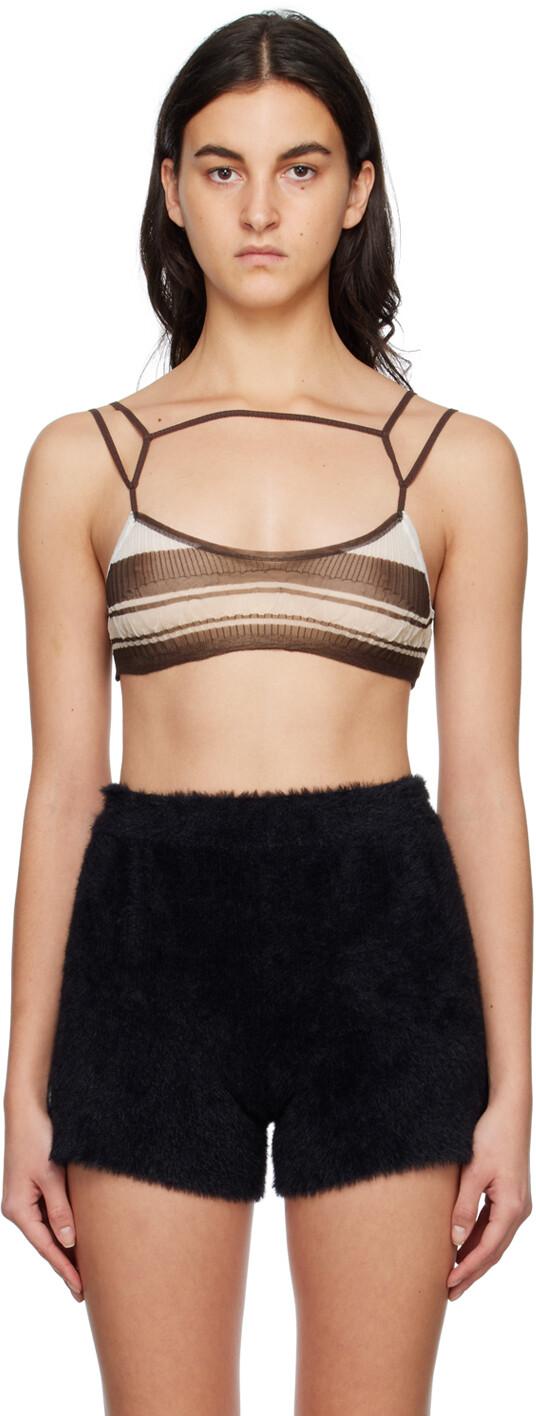 Коричневый бюстгальтер Le Papier 'Le Bandeau Sognu' Jacquemus
Коричневый бюстгальтер Le Papier 'Le Bandeau Sognu' Jacquemus