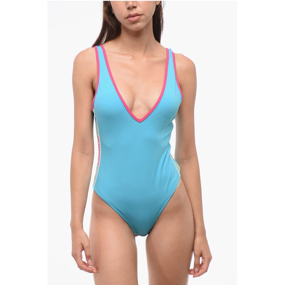 Хлопковое боди с логотипами по бокам Dsquared2, синий
Хлопковое боди с логотипами по бокам Dsquared2, синий