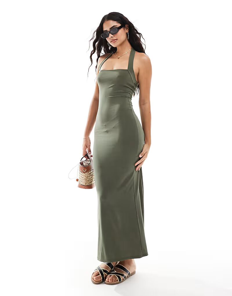 Платье миди ASOS DESIGN облегающего кроя с бретелькой-халтер цвета хаки
Платье миди ASOS DESIGN облегающего кроя с бретелькой-халтер цвета хаки