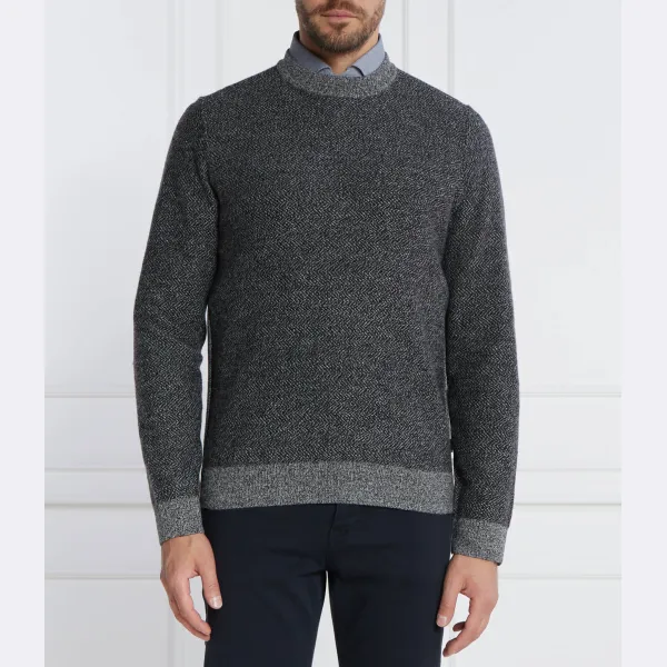 Шерстяной свитер обычного кроя Marameo Boss, черный 
Шерстяной свитер обычного кроя Marameo Boss, черный