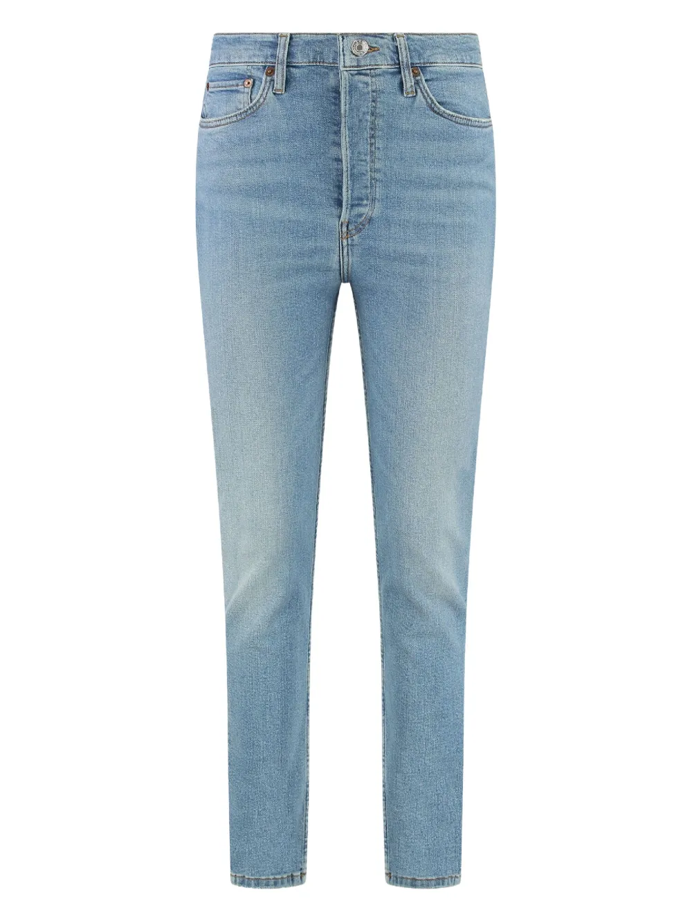 Джинсы из винтажного денима с логотипом RE/DONE, синий
Джинсы из винтажного денима с логотипом RE/DONE, синий