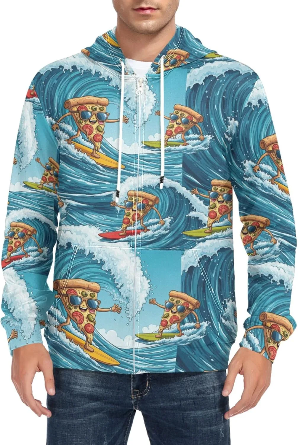 Мужская толстовка с полной молнией Pizza Surfing Ocean Waves с карманом CUPADA
Мужская толстовка с полной молнией Pizza Surfing Ocean Waves с карманом CUPADA