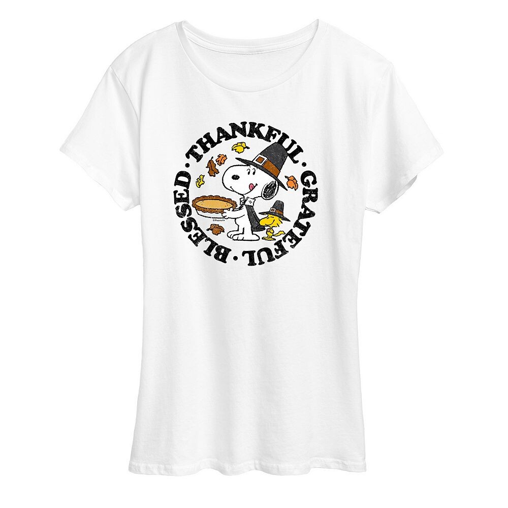 Женская футболка Peanuts Snoopy & Woodstock с рисунком благодарности Licensed Character, белый
Женская футболка Peanuts Snoopy & Woodstock с рисунком благодарности Licensed Character, белый