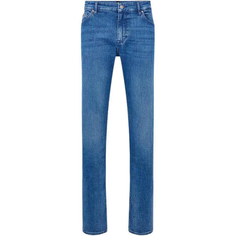 Прямые джинсы средней посадки HUGO BOSS, темно-синие
Прямые джинсы средней посадки HUGO BOSS, темно-синие