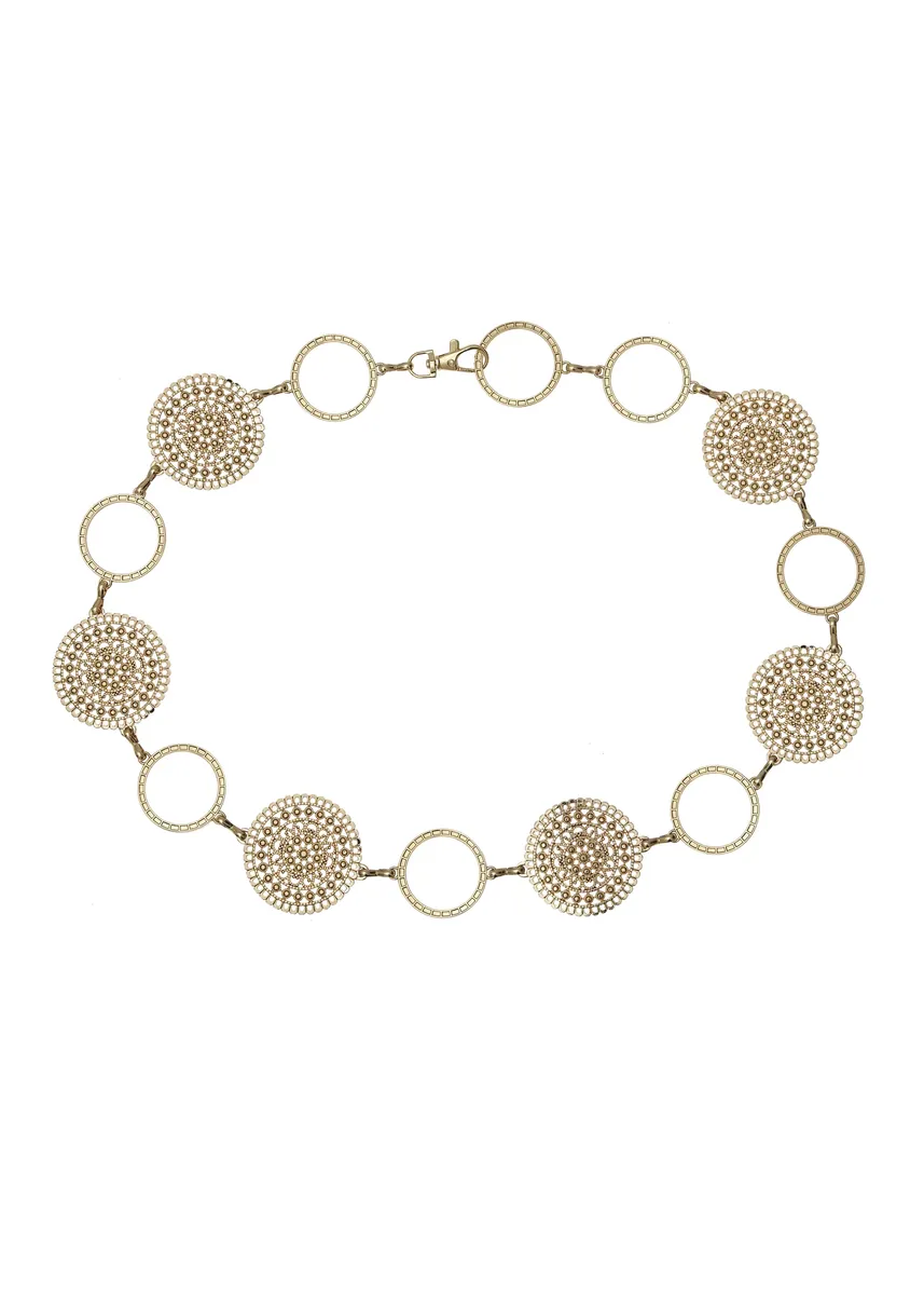 LASCANA ремень-цепочка, регулируемая застежка, поясной ремень, ремень для украшений, цвет Goldfarben