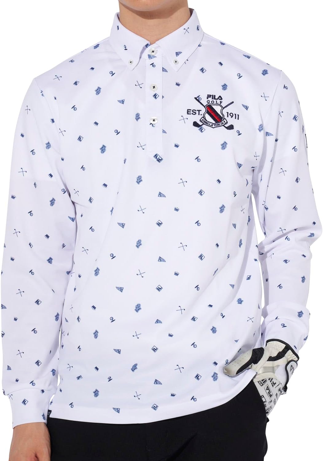 Мужская рубашка-поло Fila Golf 784526W, с длинным рукавом, с принтом, влагоотводящая, быстросохнущая, с защитой от УФ-излучения, белый
Мужская рубашка-поло Fila Golf 784526W, с длинным рукавом, с принтом, влагоотводящая, быстросохнущая, с защитой от УФ-излучения, белый