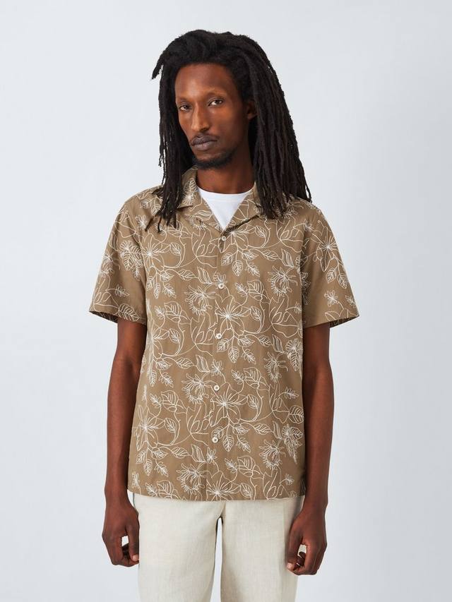 Короткий рукав с цветочной вышивкой хлопковая рубашка John Lewis, Khaki
Короткий рукав с цветочной вышивкой хлопковая рубашка John Lewis, Khaki