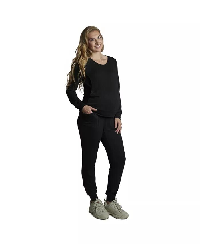 Комплект из топа и брюк Whitney для беременных и кормящих мам Everly Grey, черный
Комплект из топа и брюк Whitney для беременных и кормящих мам Everly Grey, черный