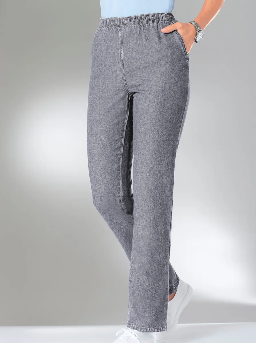 Джинсы без застежки Classic Basics (1 шт.), серый 
Джинсы без застежки Classic Basics (1 шт.), серый