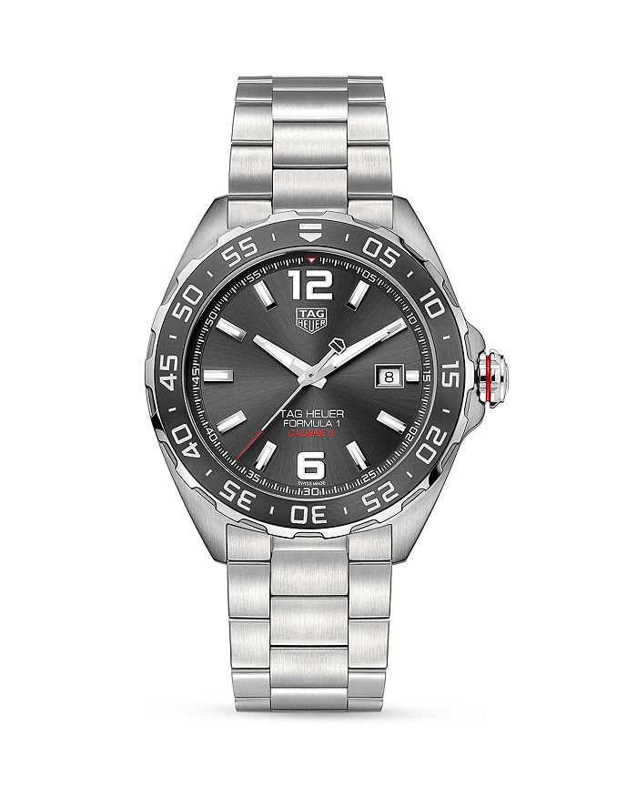 Мужские часы Formula 1 Calibre 5 Automatic из серой стали, 43 мм TAG Heuer, черный
Мужские часы Formula 1 Calibre 5 Automatic из серой стали, 43 мм TAG Heuer, черный