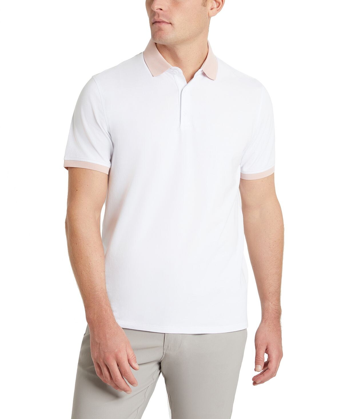 Мужская однотонная рубашка поло с планкой на пуговицах Kenneth Cole
Мужская однотонная рубашка поло с планкой на пуговицах Kenneth Cole