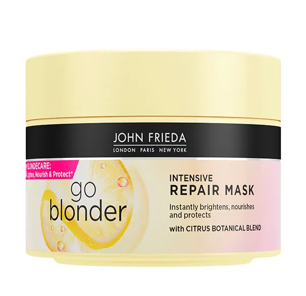 Интенсивная восстанавливающая маска Go Blonder John Frieda, 250 ml
Интенсивная восстанавливающая маска Go Blonder John Frieda, 250 ml