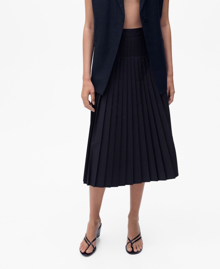 Женская плиссированная юбка миди MANGO, Dark Navy
Женская плиссированная юбка миди MANGO, Dark Navy