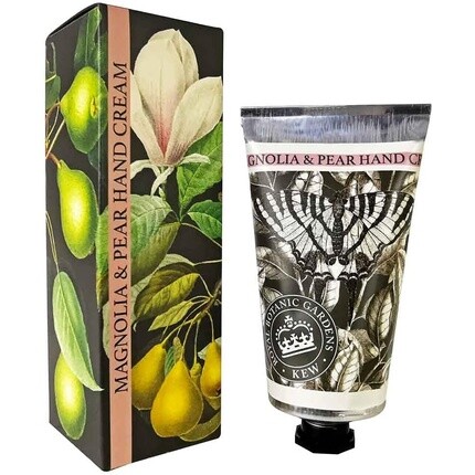 The English Soap Company Royal Botanical Gardens Kew Hand Cream Груша Увлажняющий крем для рук для мужчин и женщин с ароматом магнолии и груши 75 мл
The English Soap Company Royal Botanical Gardens Kew Hand Cream Груша Увлажняющий крем для рук для мужчин и женщин с ароматом магнолии и груши 75 мл