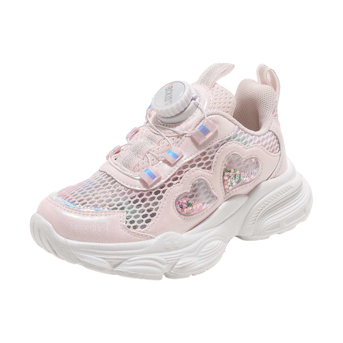 Нескользящие, легкие, амортизирующие и дышащие, низкие повседневные кроссовки для детей ABC KIDS, бежевый/розовый 
Нескользящие, легкие, амортизирующие и дышащие, низкие повседневные кроссовки для детей ABC KIDS, бежевый/розовый