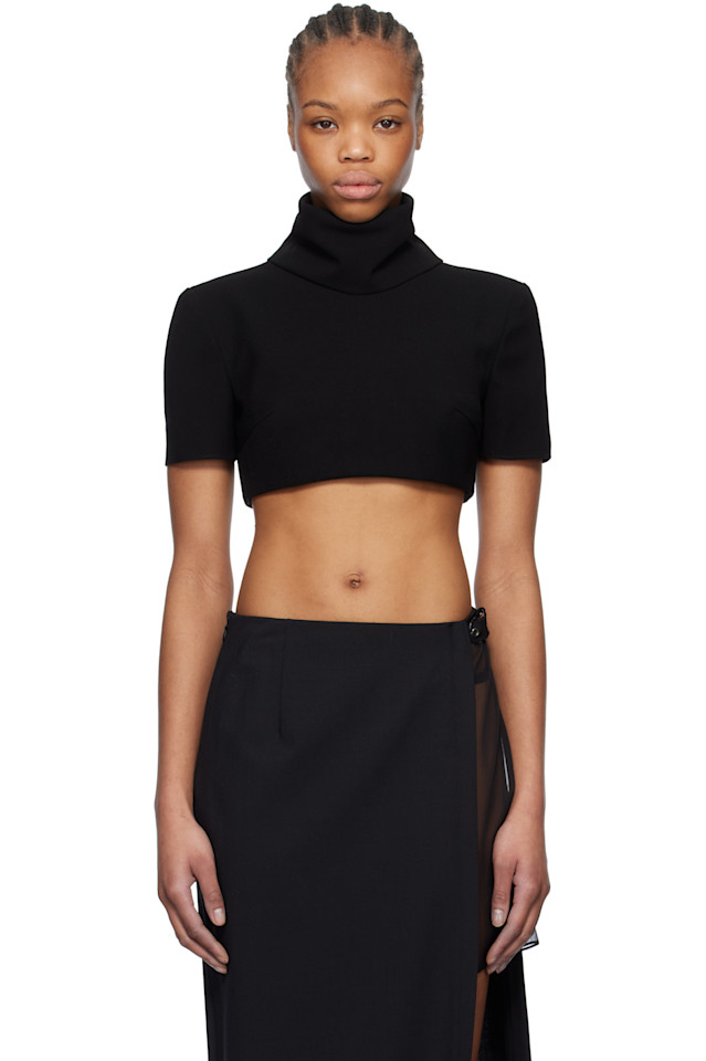 Кроп-топ из крепа Mônot, черный
Кроп-топ из крепа Mônot, черный