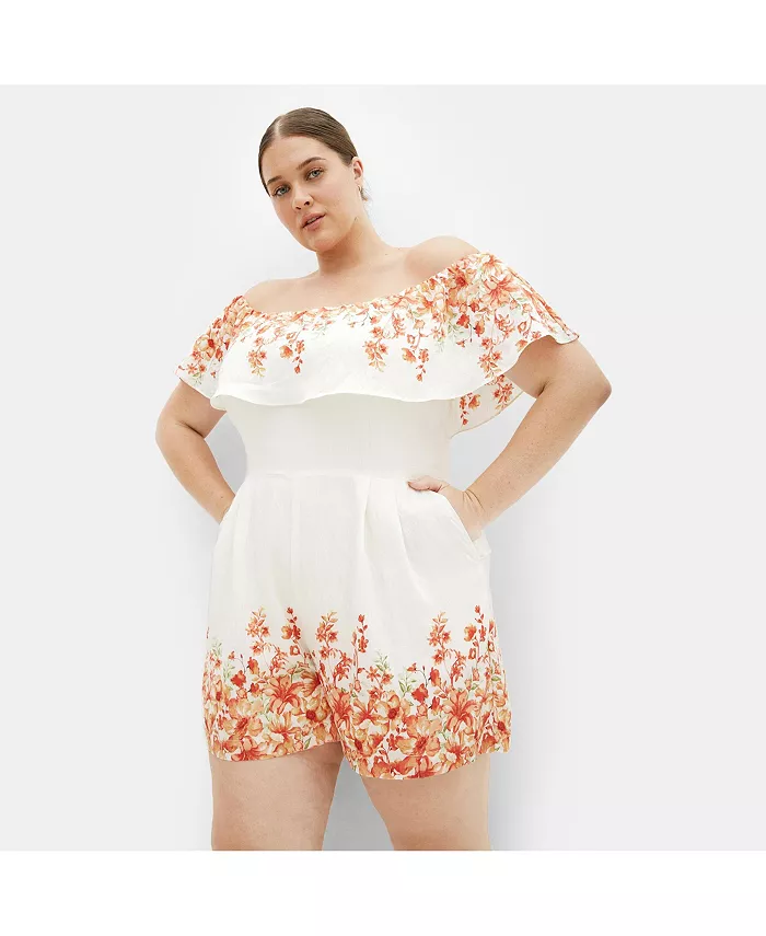 Плюс сайз комбинезон с принтом мака CITY CHIC, белый
Плюс сайз комбинезон с принтом мака CITY CHIC, белый