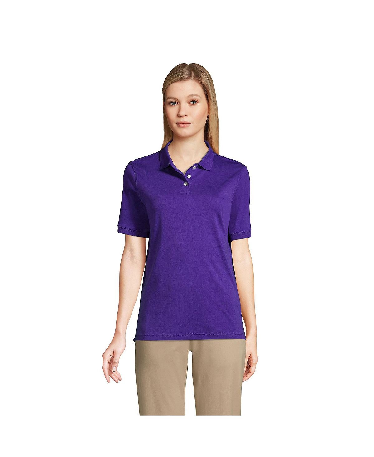 Школьная форма, женская рубашка поло с короткими рукавами и интерлоком Lands' End
Школьная форма, женская рубашка поло с короткими рукавами и интерлоком Lands' End