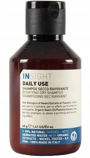 Insight Daily Use Bodifying, сухой шампунь, 40 мл
Insight Daily Use Bodifying, сухой шампунь, 40 мл