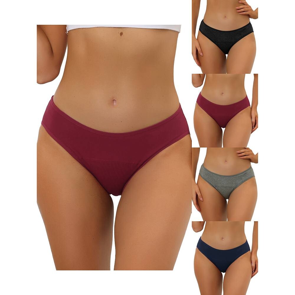 5 упаковок женского нижнего белья, хипстерские трусики со средней талией, доступны в размерах больших размеров ALLEGRA K, цвет Burgundygray Blueblack
5 упаковок женского нижнего белья, хипстерские трусики со средней талией, доступны в размерах больших размеров ALLEGRA K, цвет Burgundygray Blueblack