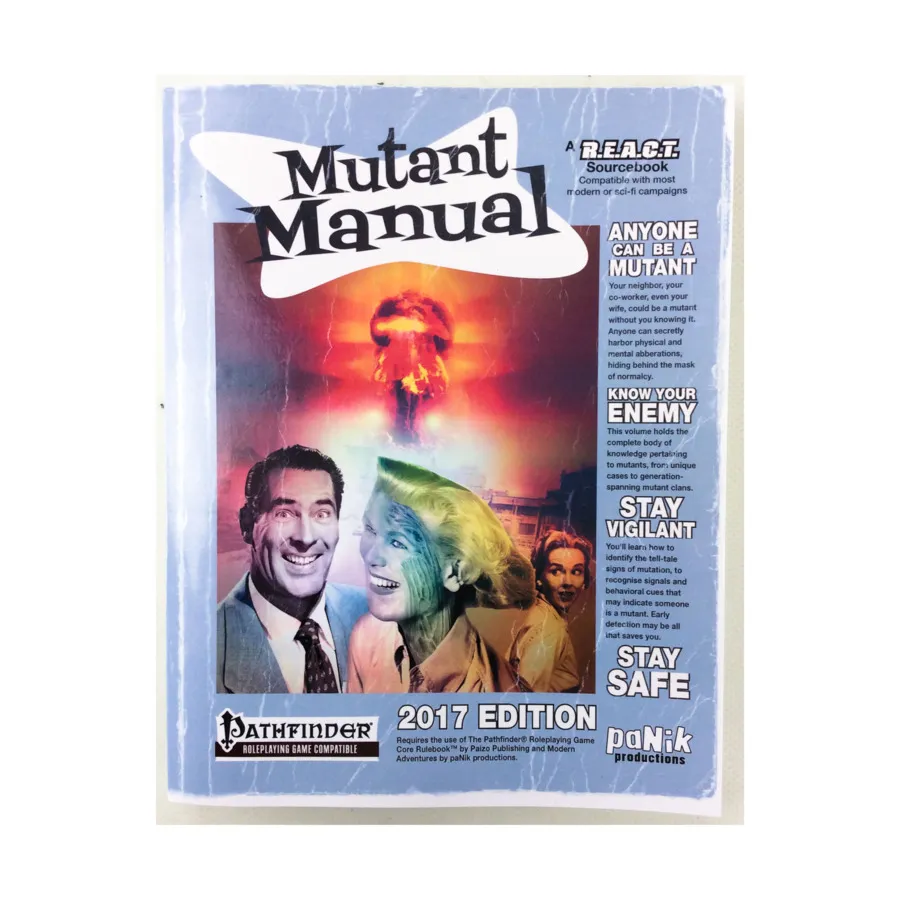 Mutant Manual (Pathfinder), Role Playing Games (Panik Productions), мягкая обложка
Mutant Manual (Pathfinder), Role Playing Games (Panik Productions), мягкая обложка