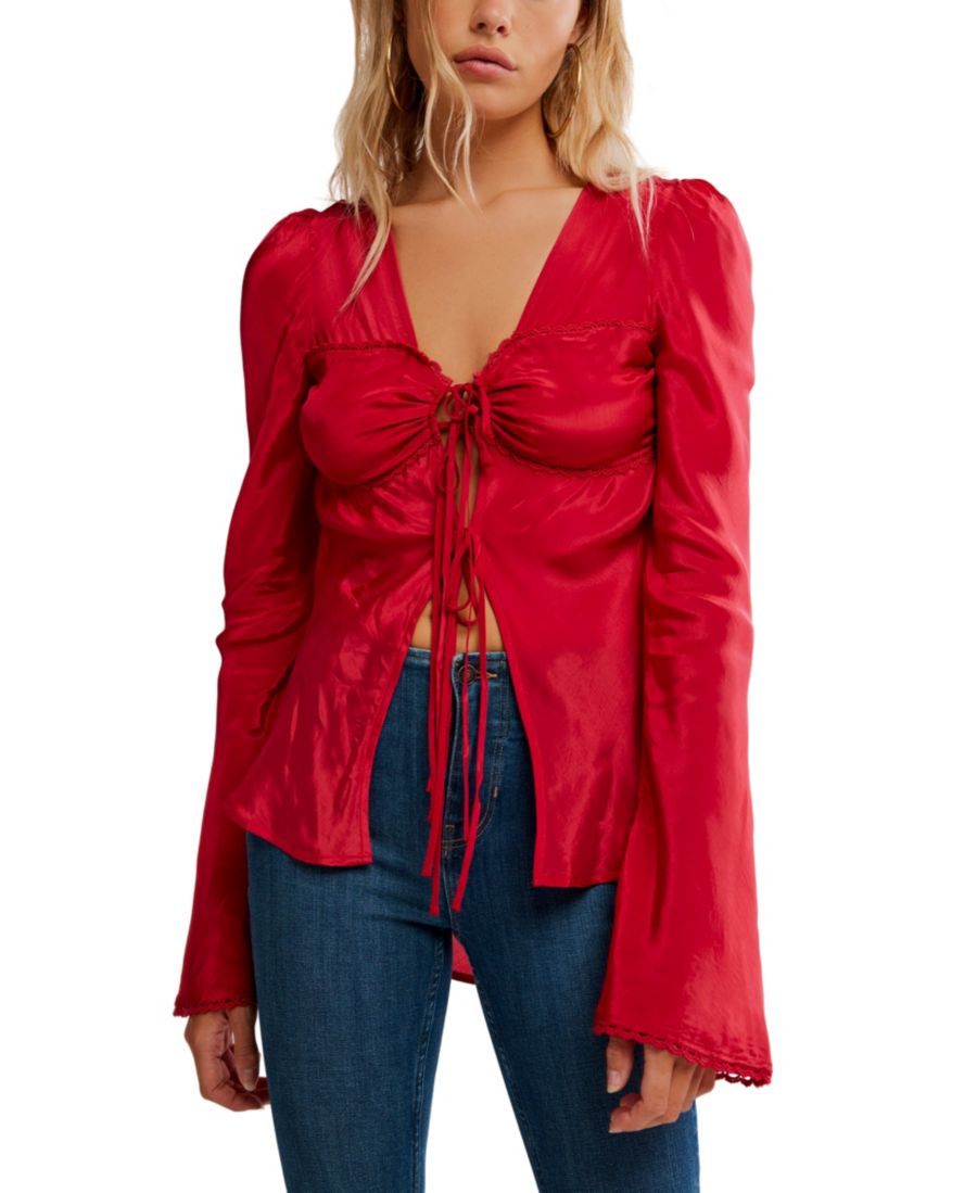 Женская блузка Bali Ariel с глубоким V-образным вырезом и завязками спереди Free People, Salsa
Женская блузка Bali Ariel с глубоким V-образным вырезом и завязками спереди Free People, Salsa