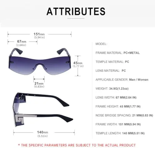 Стильные, модные, персонализированные солнцезащитные очки без оправы для мужчин и женщин в элегантном панк-стиле с защитой от ультрафиолета UV400 MTZJH, C5
Стильные, модные, персонализированные солнцезащитные очки без оправы для мужчин и женщин в элегантном панк-стиле с защитой от ультрафиолета UV400 MTZJH, C5