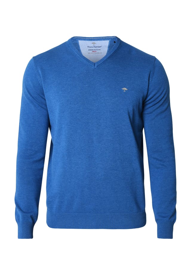 Свитер с V-образным вырезом и вышитым логотипом Fynch-Hatton, цвет 634 azure
Свитер с V-образным вырезом и вышитым логотипом Fynch-Hatton, цвет 634 azure