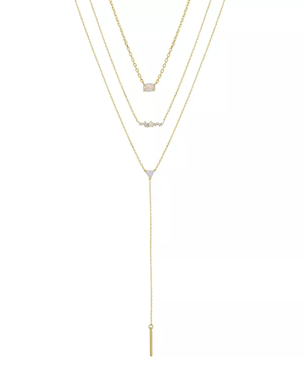 Многослойное опаловое лариатное ожерелье, комплект из 3 шт. Ettika, gold
Многослойное опаловое лариатное ожерелье, комплект из 3 шт. Ettika, gold