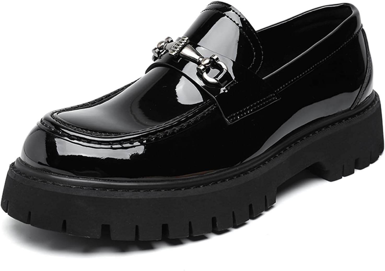 Мужские кожаные лоферы на платформе с массивной подошвой и декором в виде пряжки, классический круглый носок, противоскользящая подошва, деловая повседневная обувь для работы, официальных мероприятий, вечеринок и свадеб Wdczya, черный
Мужские кожаные лоферы на платформе с массивной подошвой и декором в виде пряжки, классический круглый носок, противоскользящая подошва, деловая повседневная обувь для работы, официальных мероприятий, вечеринок и свадеб Wdczya, черный