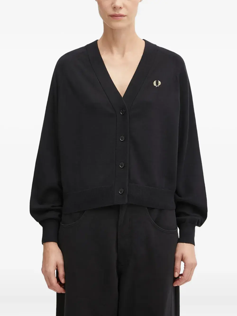 Кардиган с вышитым логотипом Fred Perry, черный
Кардиган с вышитым логотипом Fred Perry, черный