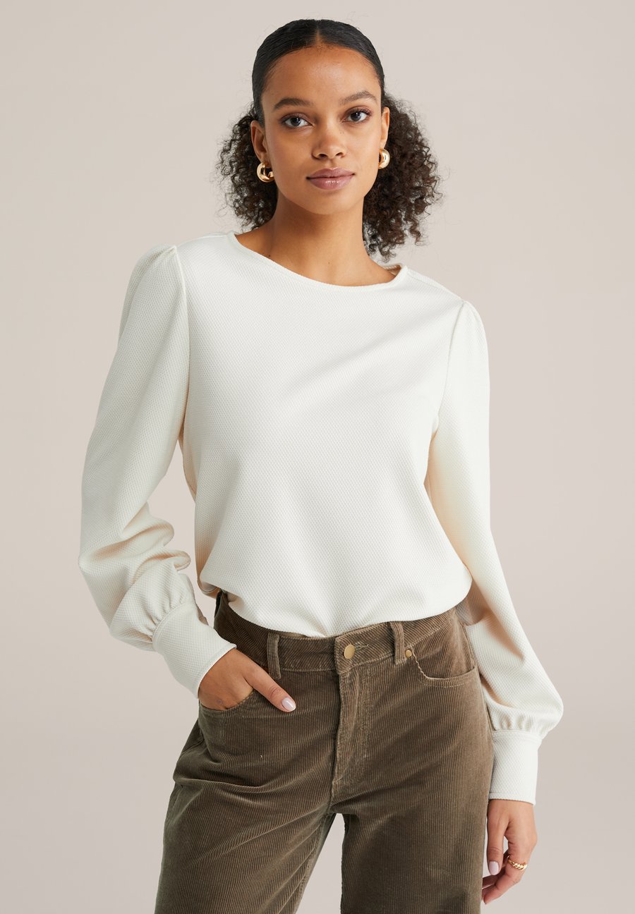 Топ WE Fashion Long sleeved top, Ecru/Sand
Топ WE Fashion Long sleeved top, Ecru/Sand