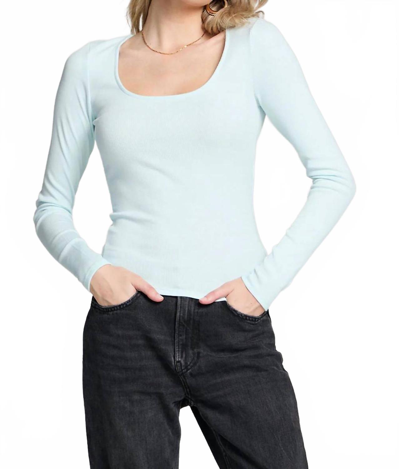 Футболка Scoop с длинным рукавом в ледяном голубом Saltwater Luxe
Футболка Scoop с длинным рукавом в ледяном голубом Saltwater Luxe