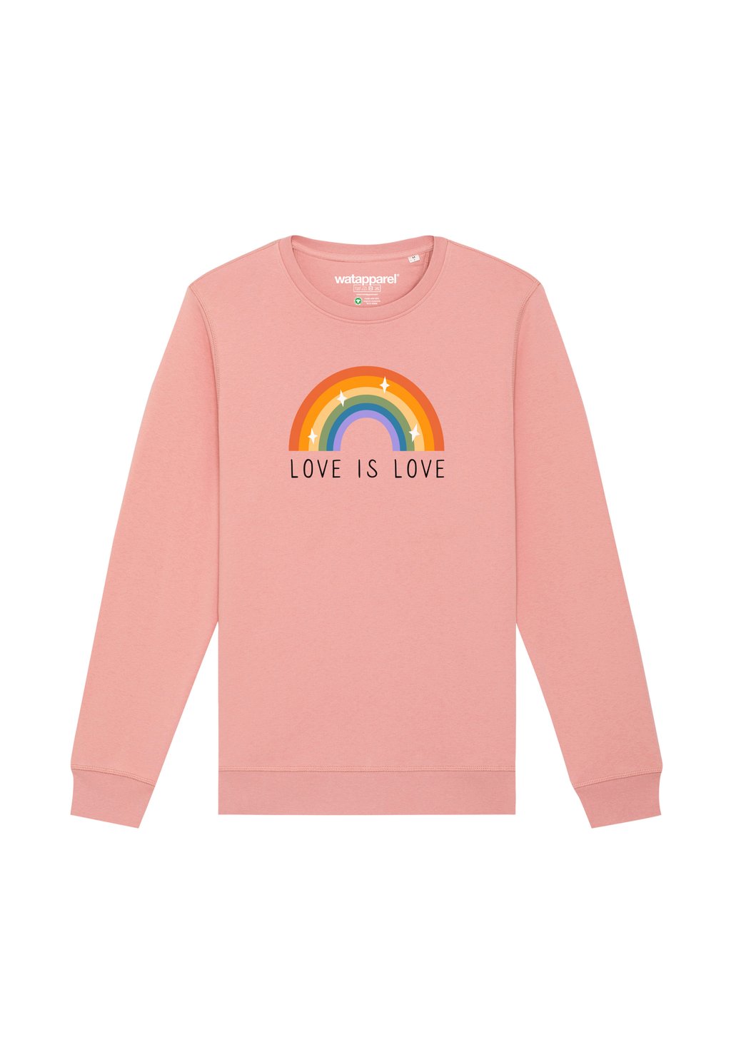 Толстовка LOVE IS LOVE watapparel, светло-розовый 
Толстовка LOVE IS LOVE watapparel, светло-розовый