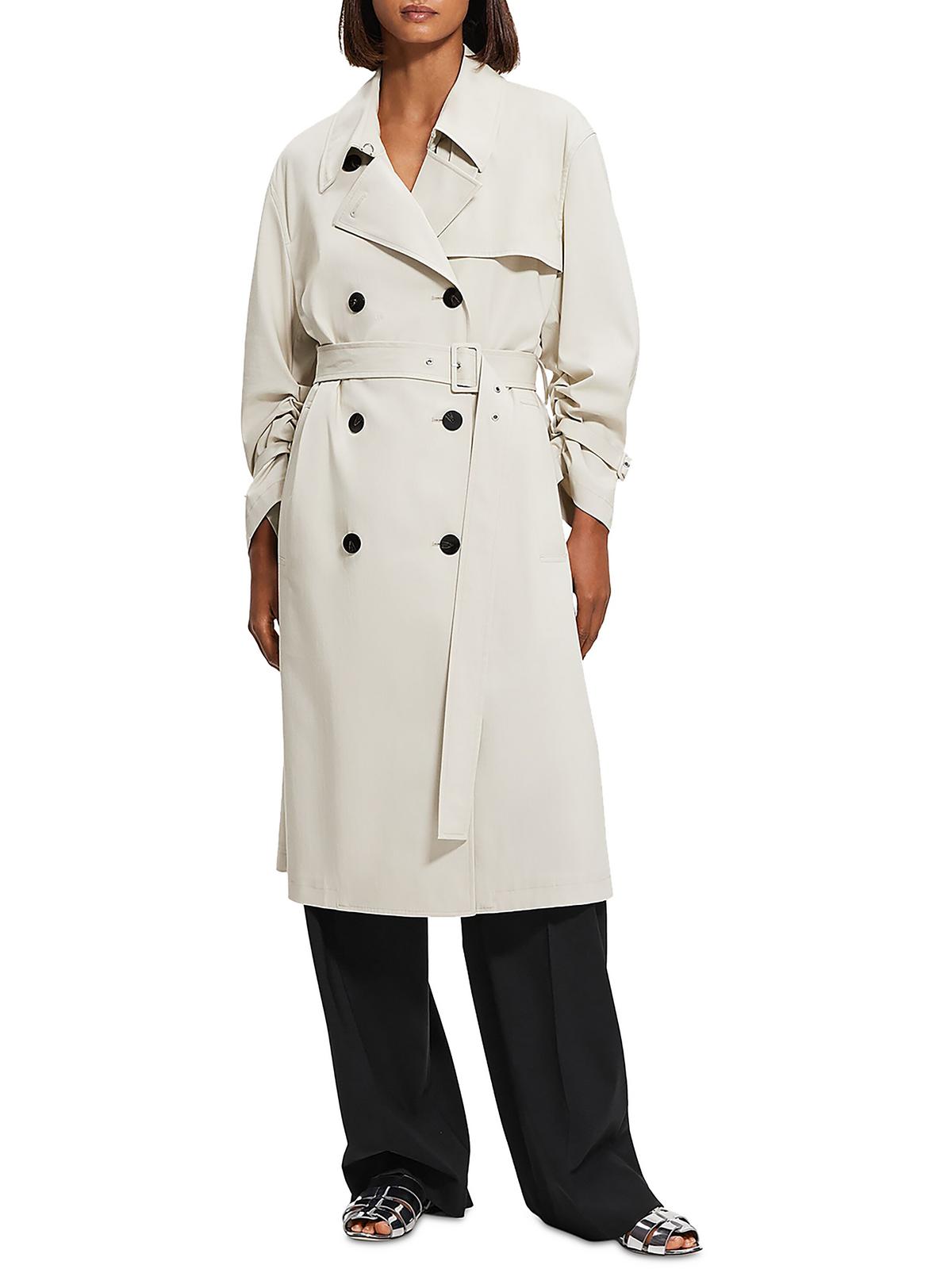 Женский тяжелый длинный тренчкот Theory, цвет sand
Женский тяжелый длинный тренчкот Theory, цвет sand