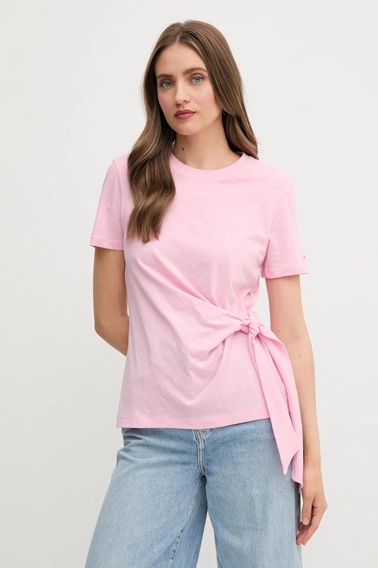 Хлопковая футболка Tommy Hilfiger, розовый
Хлопковая футболка Tommy Hilfiger, розовый