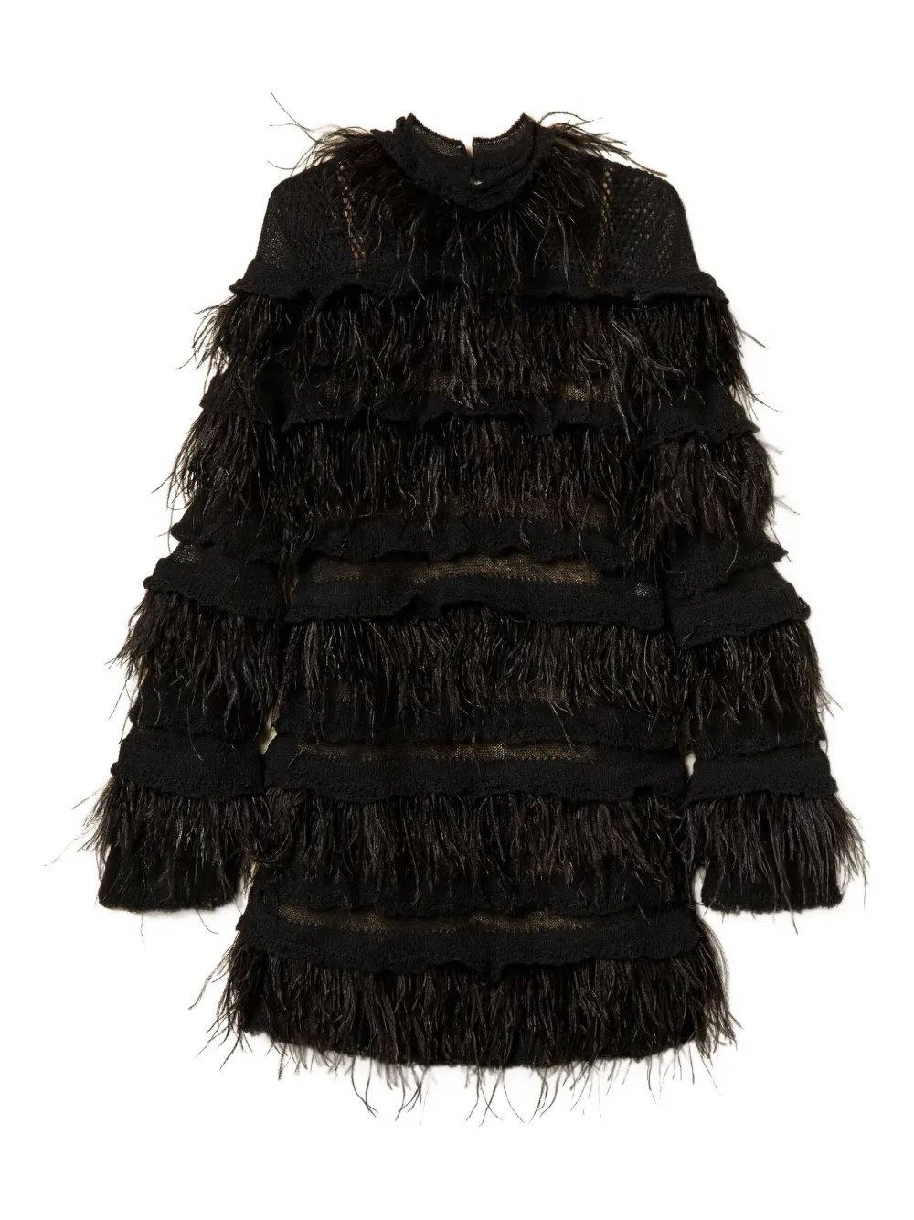 Платье мини с перьями Twinset, черный
Платье мини с перьями Twinset, черный