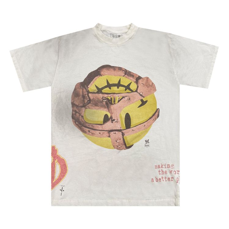 Футболка Cactus Jack by Travis Scott x WWE Mankind Tee 'White', белый 
Футболка Cactus Jack by Travis Scott x WWE Mankind Tee 'White', белый