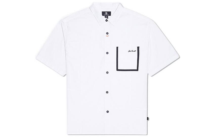 Рубашка унисекс белая Converse, белый 
Рубашка унисекс белая Converse, белый