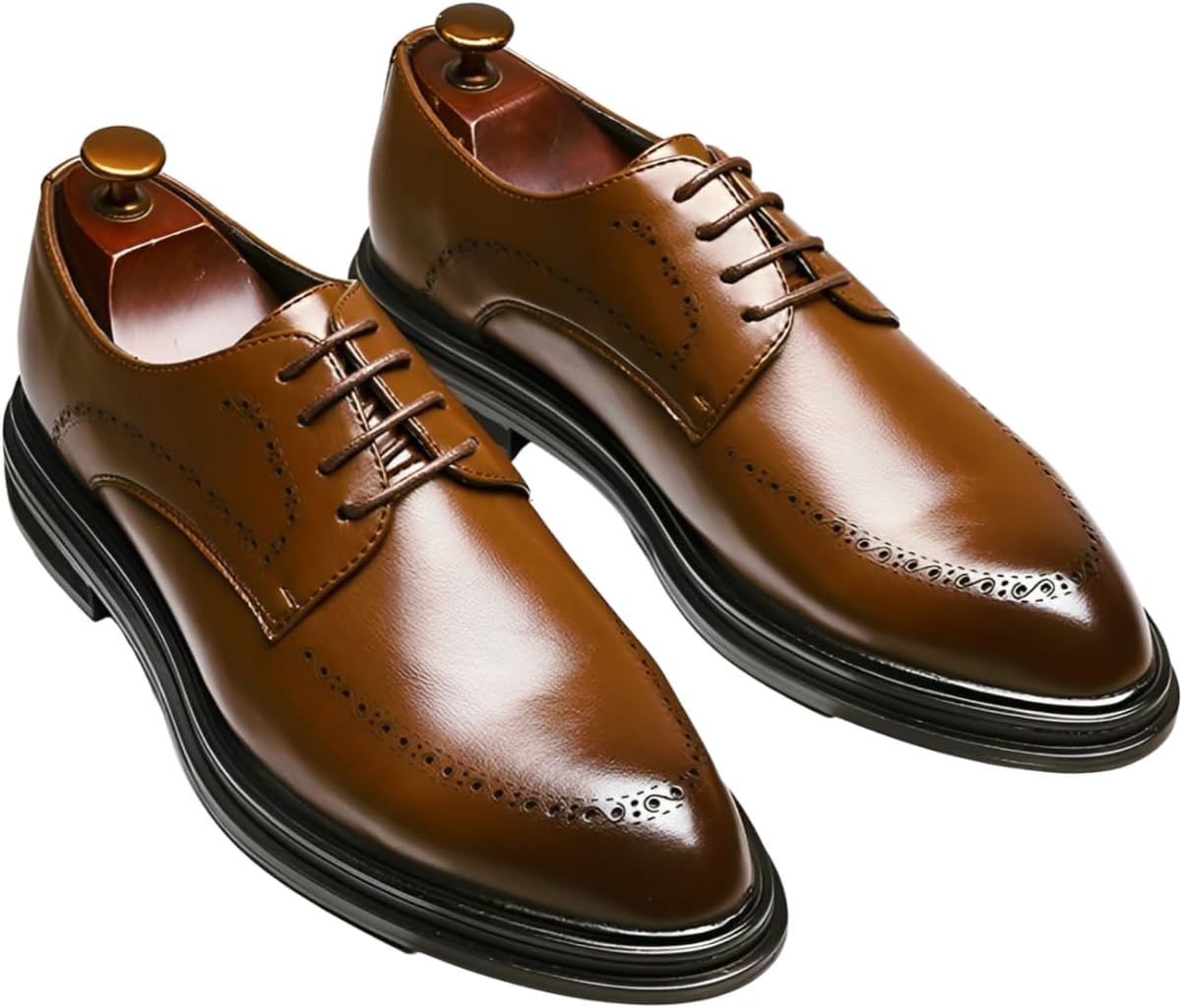 Мужские кожаные оксфорды Santimon, противоскользящая подошва, для официальных, деловых или повседневных мероприятий, коричневый
Мужские кожаные оксфорды Santimon, противоскользящая подошва, для официальных, деловых или повседневных мероприятий, коричневый