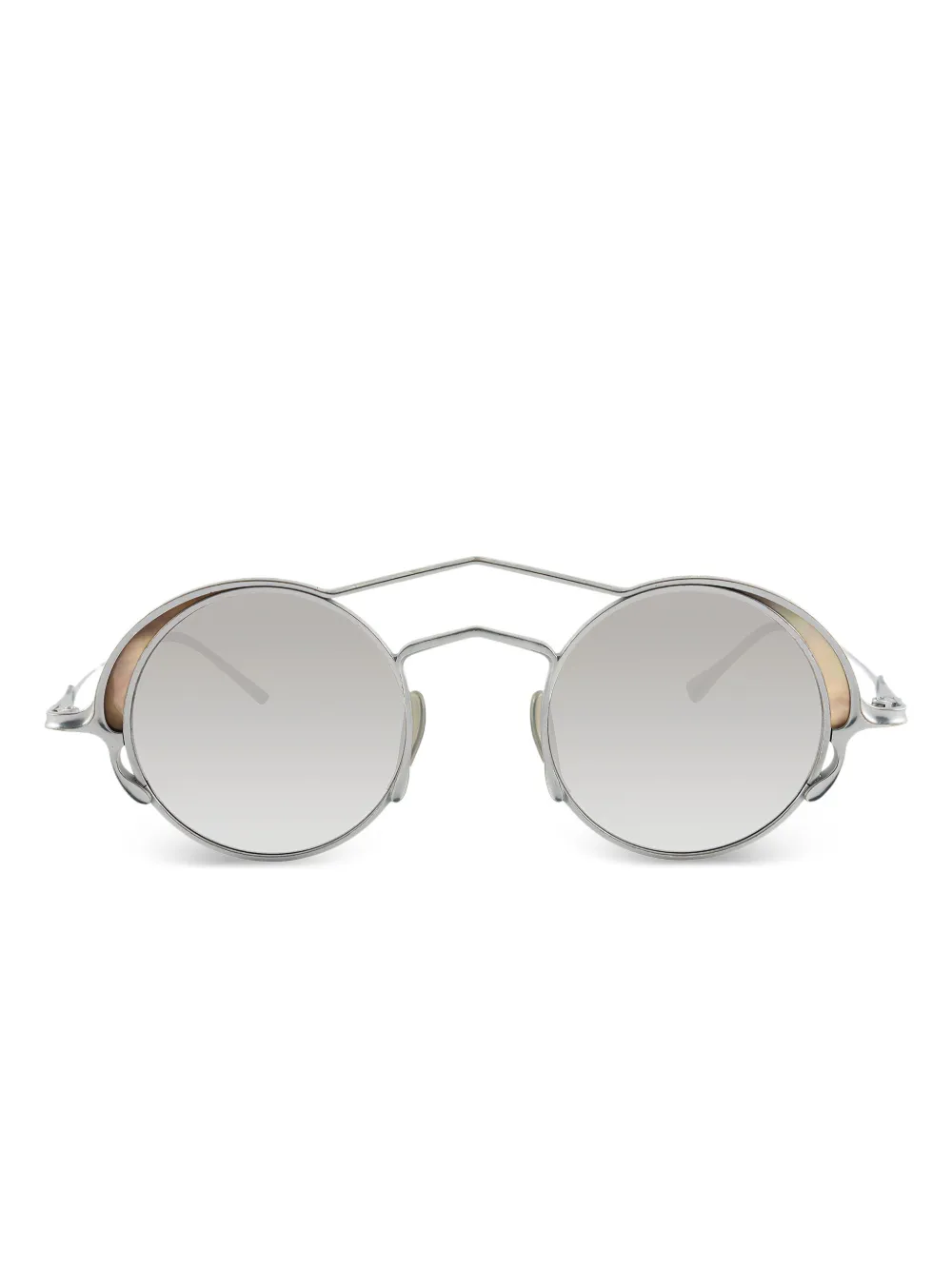 Солнцезащитные очки в круглой оправе из титана Rigards, серебряный
Солнцезащитные очки в круглой оправе из титана Rigards, серебряный