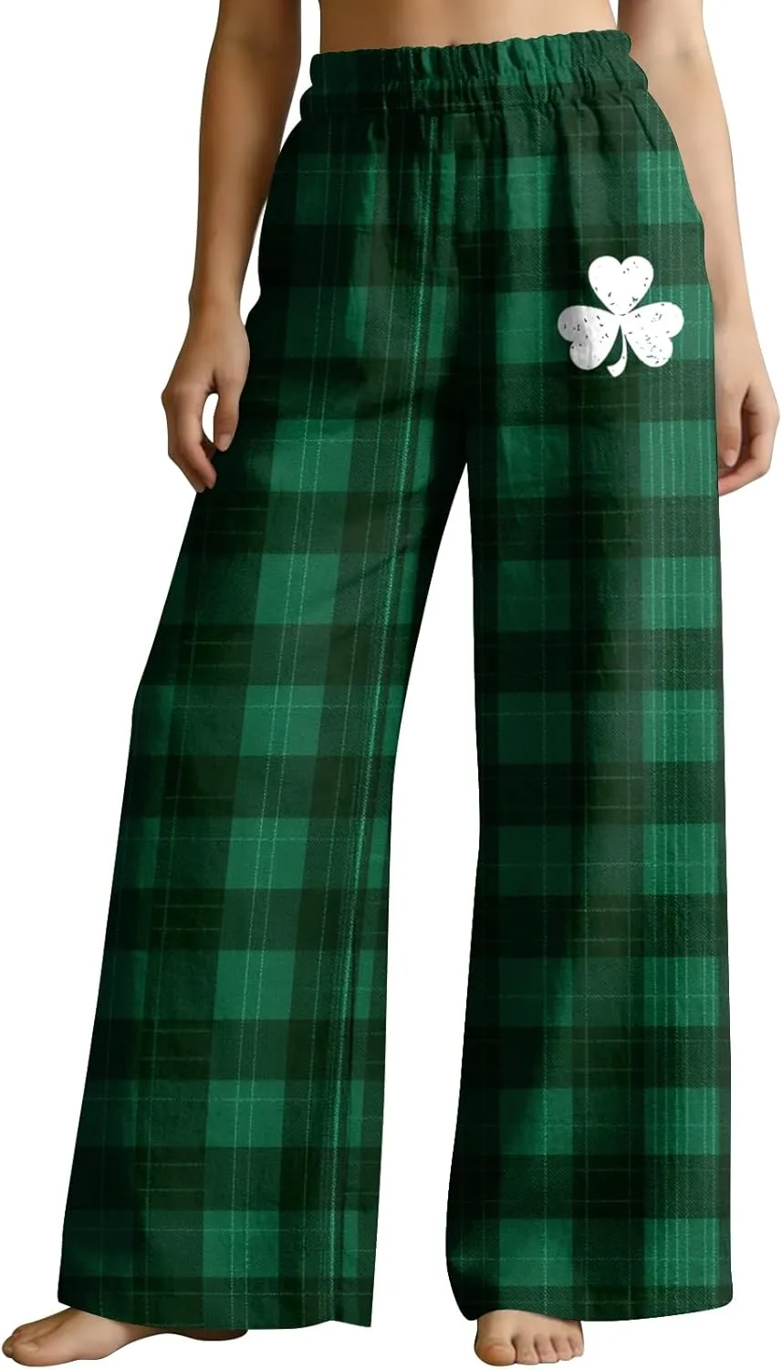 DuDubaby брюки St Patricks Day для женщин с принтом трилистника, высокие и широкие
DuDubaby брюки St Patricks Day для женщин с принтом трилистника, высокие и широкие