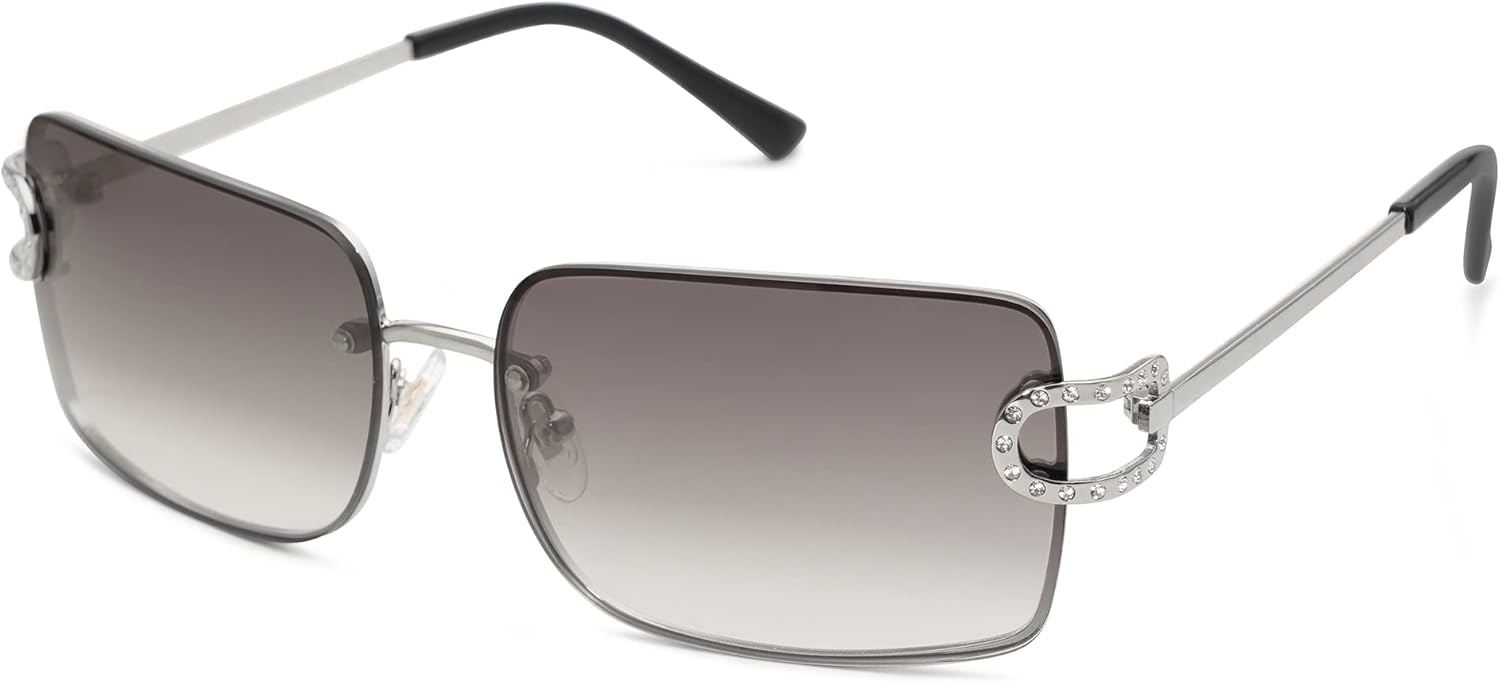 Винтажные прямоугольные солнцезащитные очки SOJOS для женщин, большие, модные, без оправы, в стиле 90-х, с защитой от УФ-излучения UV400, модель Y2K, SJ1178, Silver/Grey Grading
Винтажные прямоугольные солнцезащитные очки SOJOS для женщин, большие, модные, без оправы, в стиле 90-х, с защитой от УФ-излучения UV400, модель Y2K, SJ1178, Silver/Grey Grading