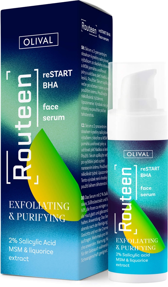 Routeen Restart сыворотка для лица BHA с салициловой кислотой Olival, 30 мл
Routeen Restart сыворотка для лица BHA с салициловой кислотой Olival, 30 мл