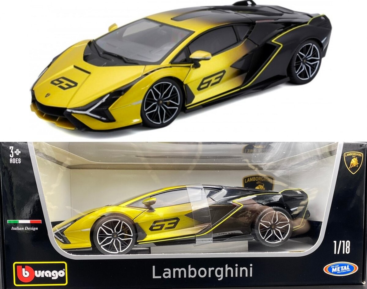 BBurago, Lamborghini Sian FKP 37 1:18 модель BBurago 11100
BBurago, Lamborghini Sian FKP 37 1:18 модель BBurago 11100