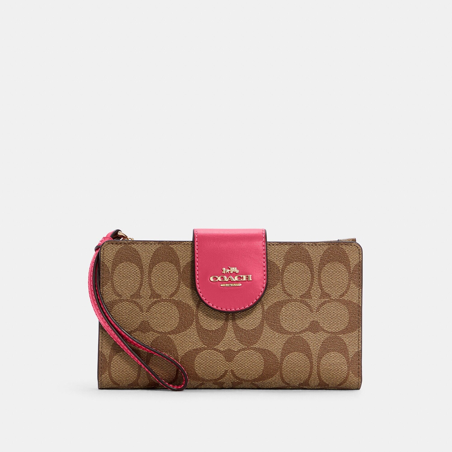 Кошелек для телефона Coach Outlet Tech из канвы с цветными блоками и подписью, цвет Gold/Khaki/Bold Pink
Кошелек для телефона Coach Outlet Tech из канвы с цветными блоками и подписью, цвет Gold/Khaki/Bold Pink