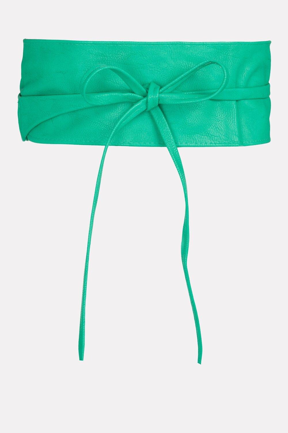 Круглый пояс из искусственной кожи с завязками на талии KRISP, зеленый
Круглый пояс из искусственной кожи с завязками на талии KRISP, зеленый