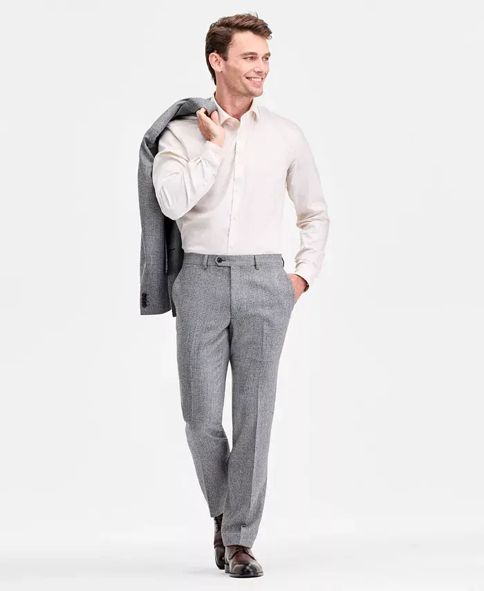 Мужской двубортный костюм современного кроя из шерстяной смеси черного и белого цветов Ted by Ted Baker, черный/белый
Мужской двубортный костюм современного кроя из шерстяной смеси черного и белого цветов Ted by Ted Baker, черный/белый