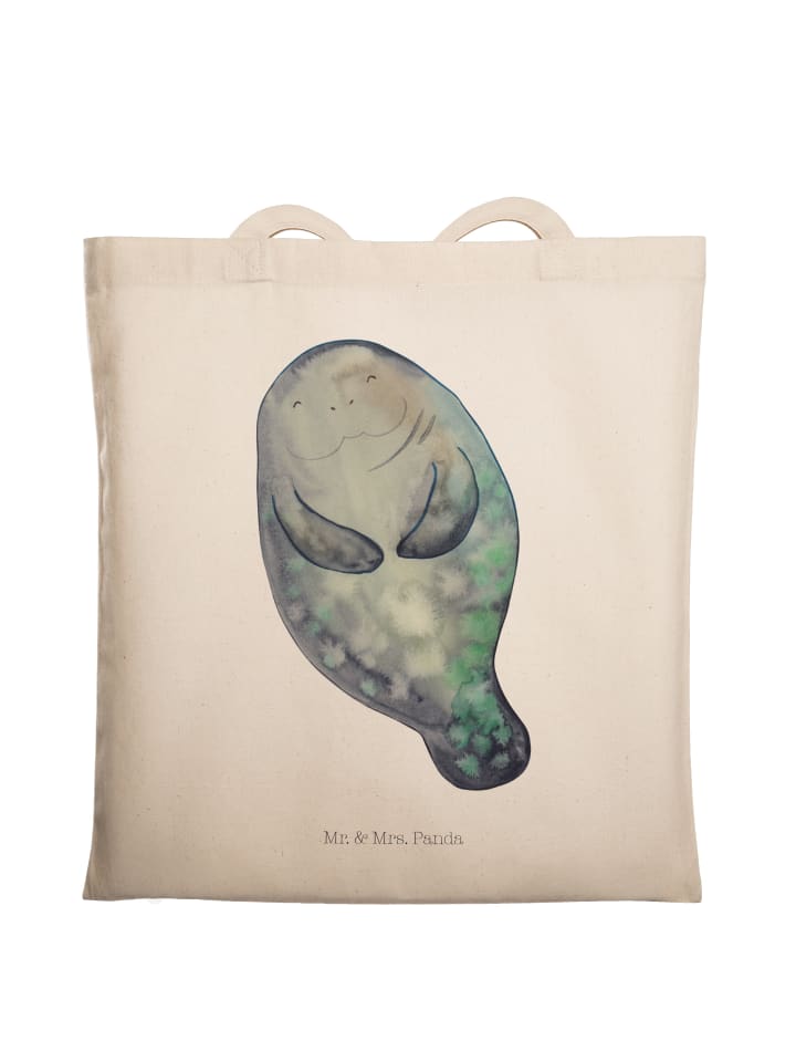 Mr. & Mrs. Panda Сумка-шоппер с изображением ламантина и надписью «Счастлив без» кремового цвета
Mr. & Mrs. Panda Сумка-шоппер с изображением ламантина и надписью «Счастлив без» кремового цвета
