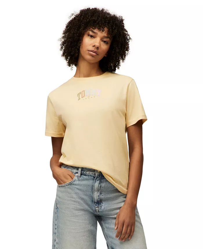 Женская хлопковая свободная футболка Varsity Tommy Jeans, желтый
Женская хлопковая свободная футболка Varsity Tommy Jeans, желтый